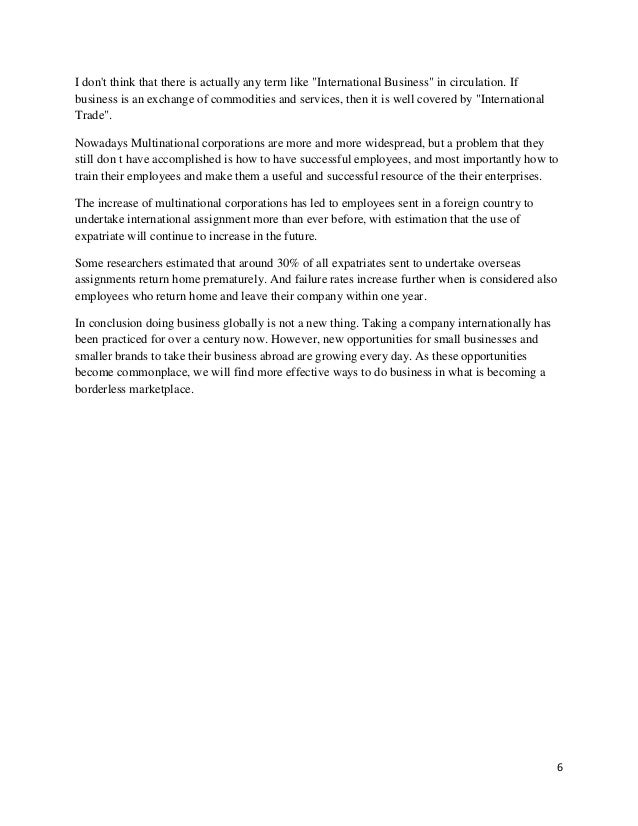 Master thesis international trade